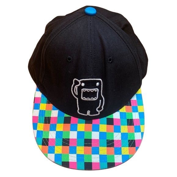 Domo Snapback Hat multi colored check One Size Adjustable Embroidered 6 Panel - Picture 1 of 6